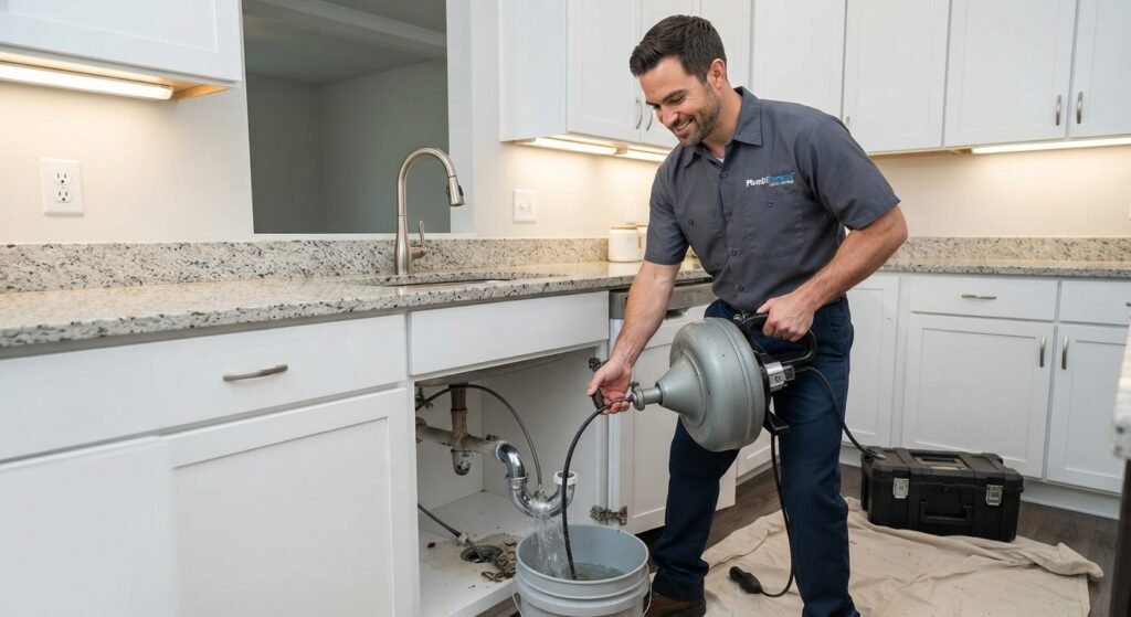 drain cleaning service, unclog drain, clogged sink, hydro jetting, sewer line cleaning, rooter service, emergency drain unclogging, PlumbConnect